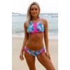 Angelsin Çiçekli Renkli Tankini Takım