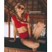 Angelsin Kırmızı Özel Tasarım Bikini Üst