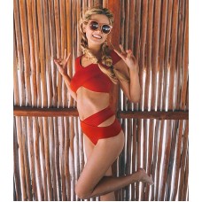 Angelsin Kırmızı Özel Tasarım Bikini Üst