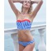 Angelsin Mavi Cizgili Şık Bikini Takım