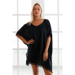 Angelsin Şık Siyah Pareo