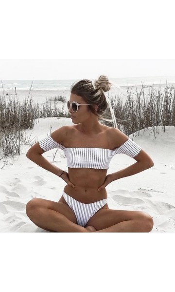 Angelsin Şık Straplez Bikini Takım
