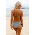 Angelsin Siyah Beyaz Destekli Bikini Takım