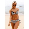 Angelsin Siyah Beyaz Destekli Bikini Takım