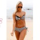 Angelsin Siyah Beyaz Destekli Bikini Üst