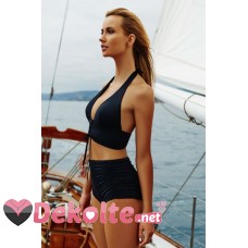 Angelsin Siyah Yüksek Bel Bikini Takım