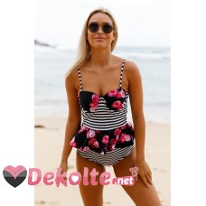 Angelsin Yüksek Bel Etek Gürünümlü Destekli Bikini Takım