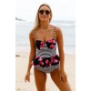 Angelsin Yüksek Bel Siyah Beyaz Bikini Alt