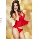 Merry See Kırmızı Kısa Seksi Babydoll Takım