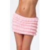 Merry See Pembe Fırfırlı Mini Etek 
