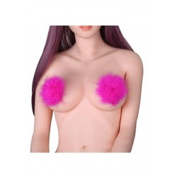 Merry See Tüylü Pembe Göğüs Ucu Kapatıcı